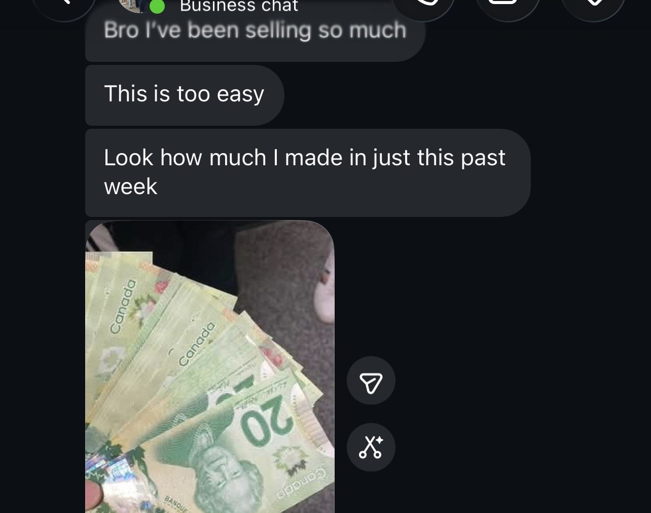 Student DM: bro I've been selling so much, this is too easy